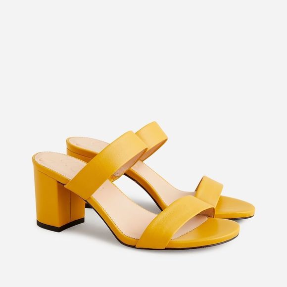 J. Crew Shoes - New JCREW Size 7 Lucie Double-Strap Block-Heel Sandals in Warm Marigold